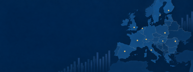 Karte, die die europäischen Wohnimmobilienmärkte im PFC-Index vergleicht